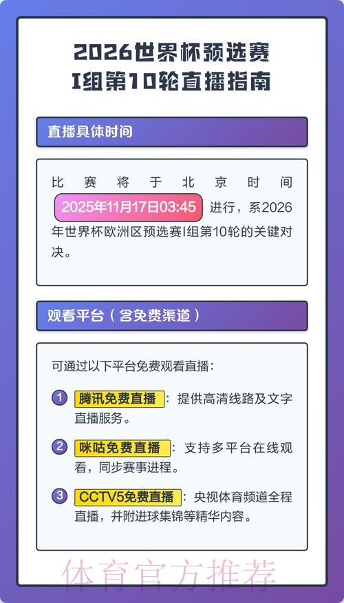 2026世界杯比赛直播平台推荐及观看指南